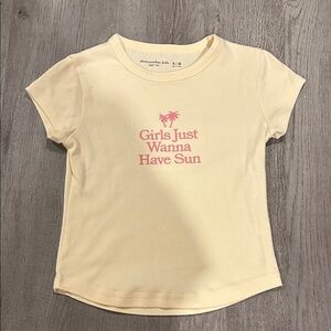 Abercrombie Kids Yellow T-Shirt - Girls Just Wanna Have Sun